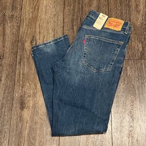Levi's Men's Dark Blue Straight Jeans 502 taper W33L32